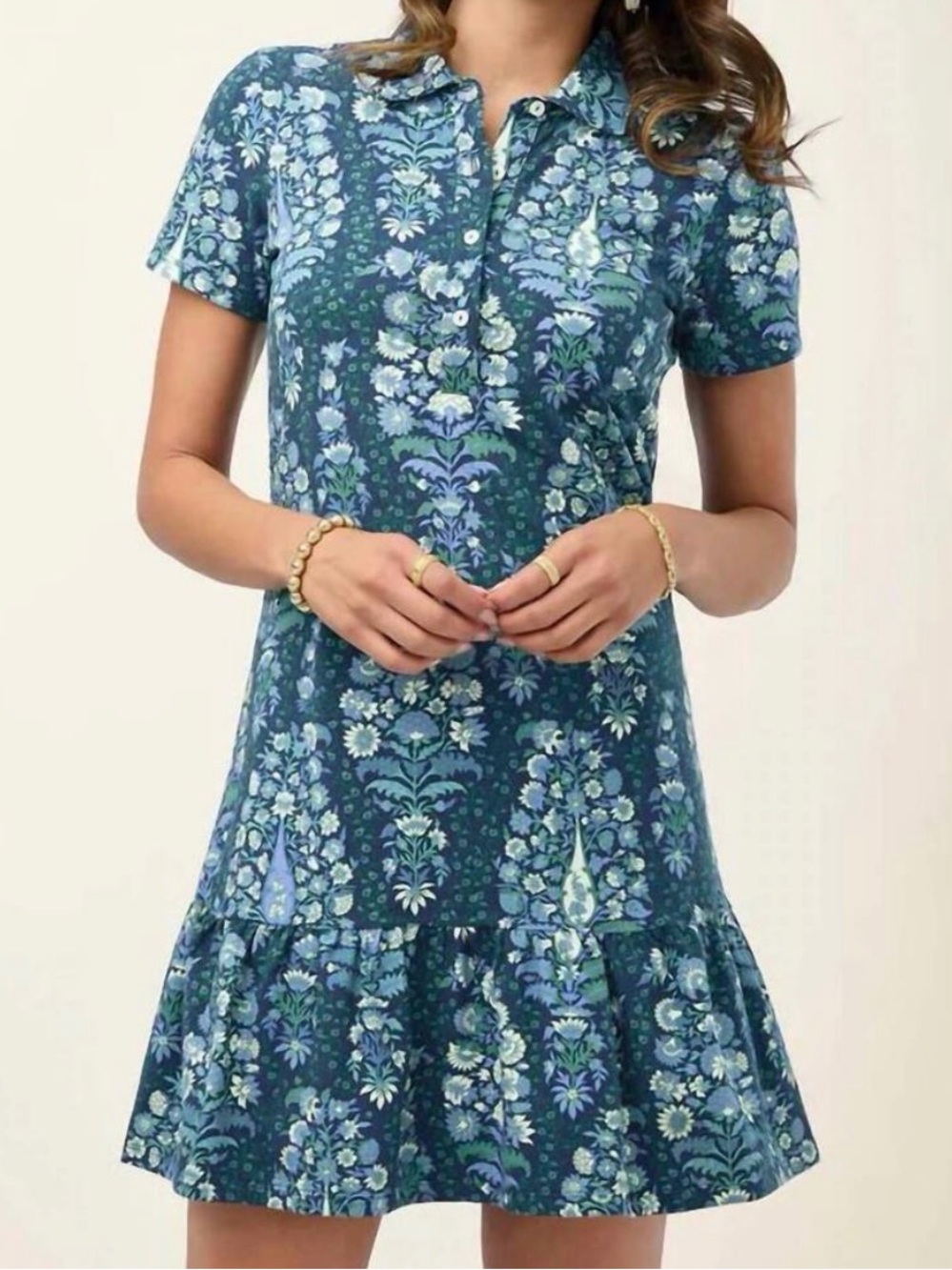 NEW SPARTINA 449 joelle polo dress in flagler floral paisley navy - small